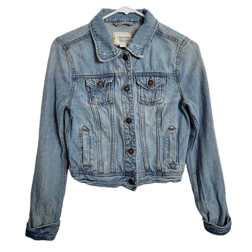 I Love H81 Denim Jean Jacket Size Small
